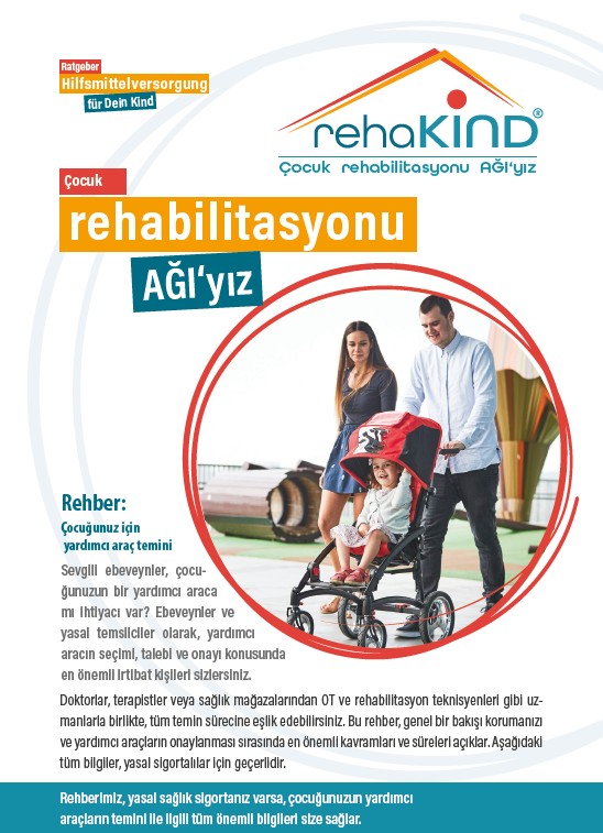 Titelbild rehaKIND Elternratgeber 2025 in türkischer Sprache