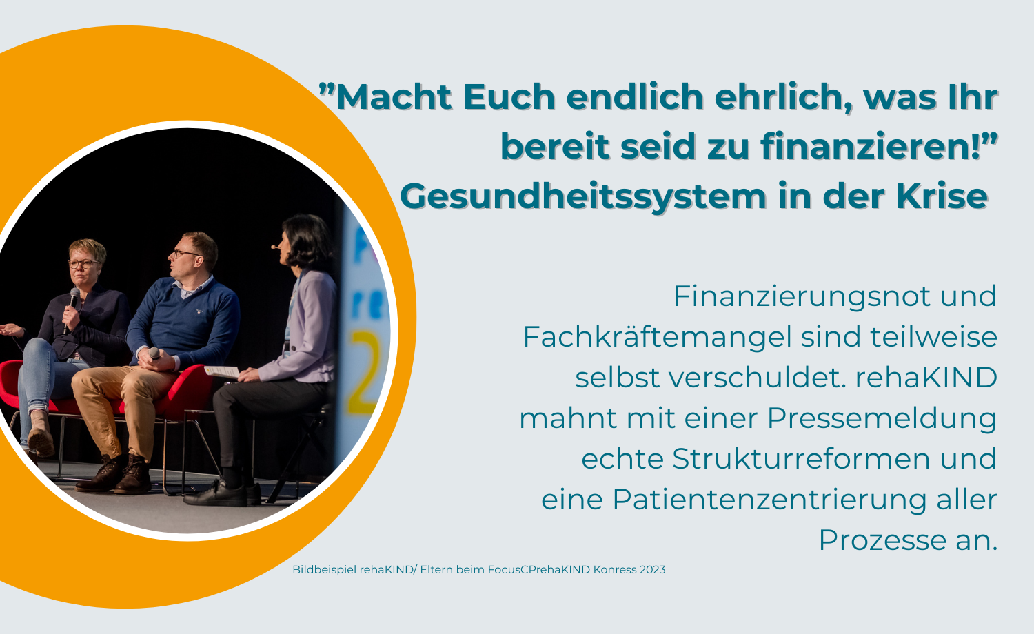 rehaKIND mahnt ein Gesundheitssystem in der Krise zur Strukturreform an