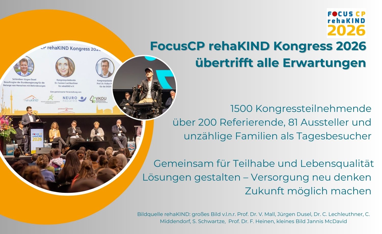 FocusCP rehaKIND Kongress übertrifft alle Erwartungen - Pressemitteilung lesen